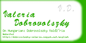 valeria dobrovolszky business card